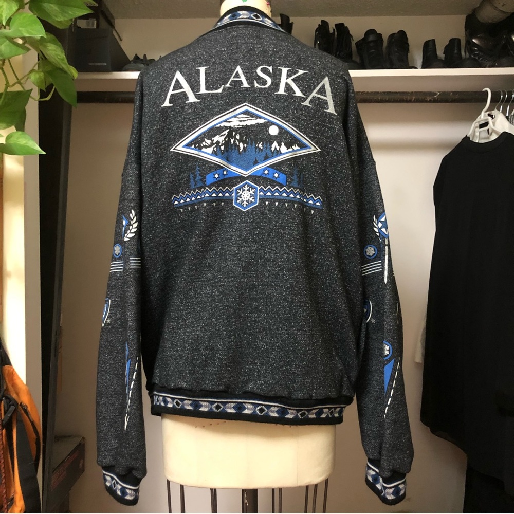 Vintage Alaska snap up sweater / cardigan